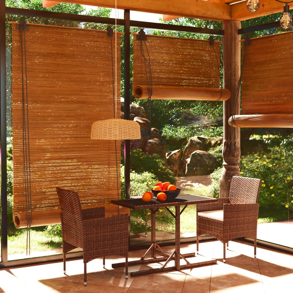 vidaXL Set mobilier de grădină, 3 piese, maro vidaXL Set mobilier de grădină, 3 piese, maro