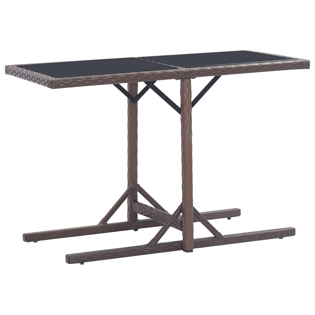 vidaXL Set mobilier de grădină, 3 piese, maro vidaXL Set mobilier de grădină, 3 piese, maro