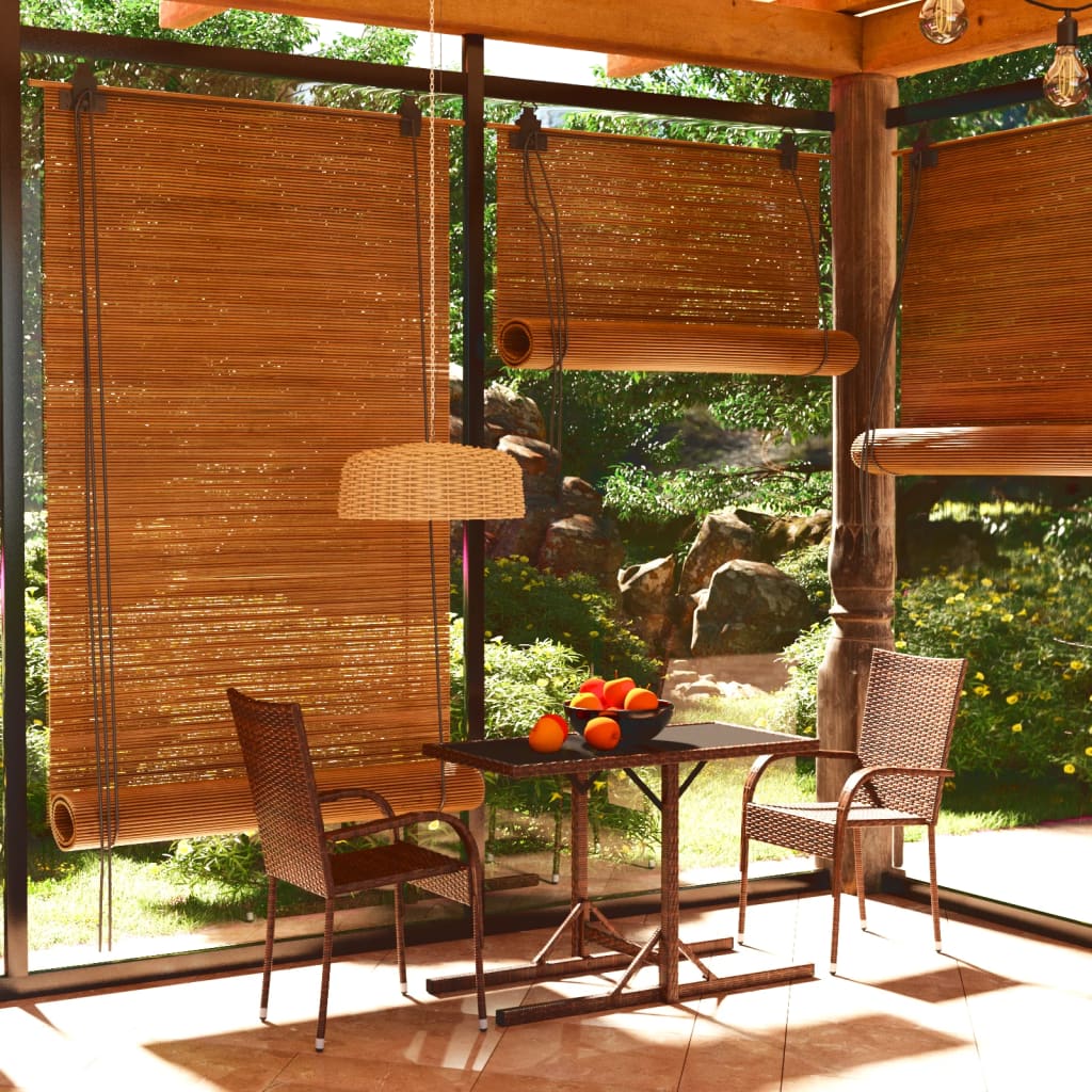 vidaXL Set mobilier de grădină, 3 piese, maro vidaXL Set mobilier de grădină, 3 piese, maro