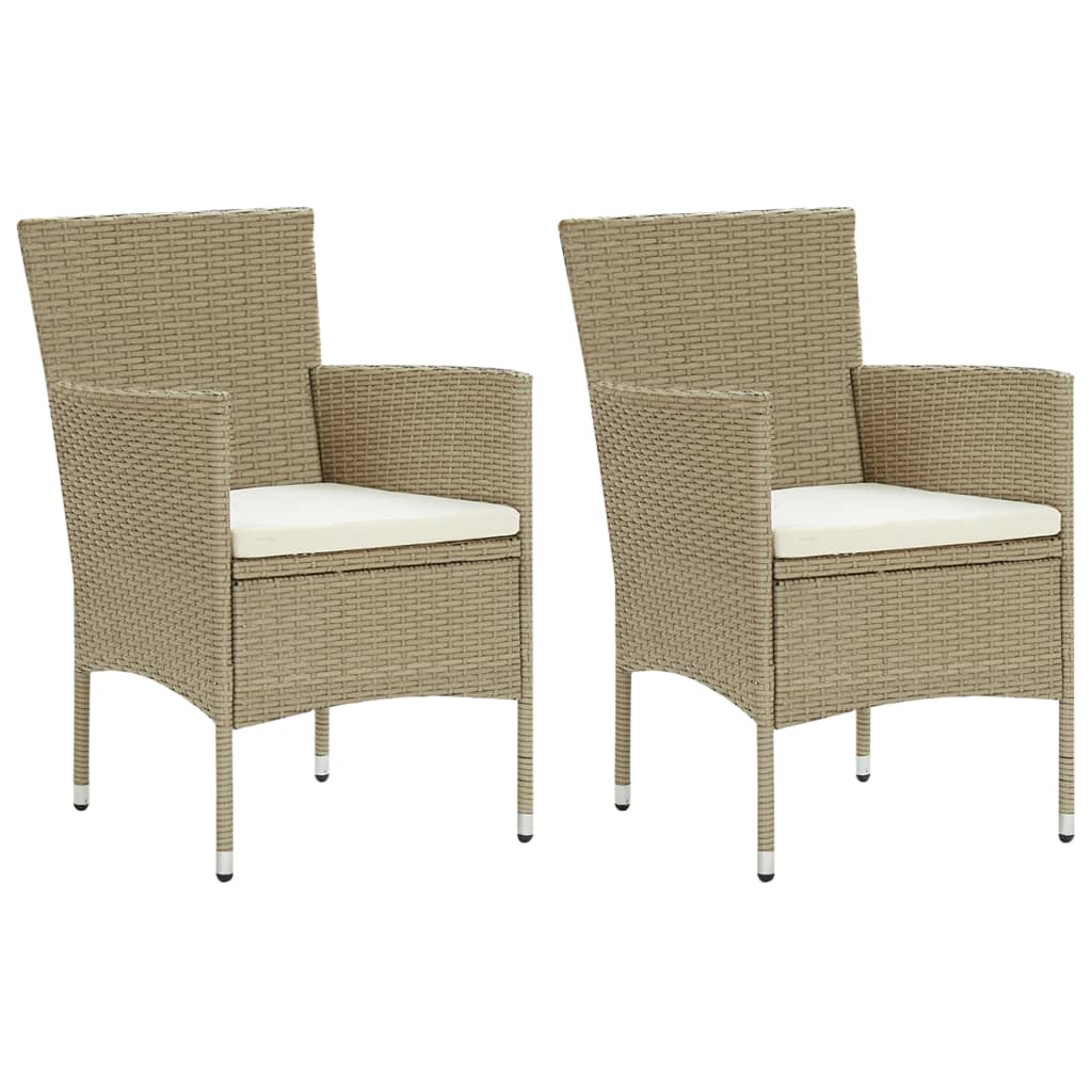 vidaXL Set mobilier de grădină, 3 piese, bej