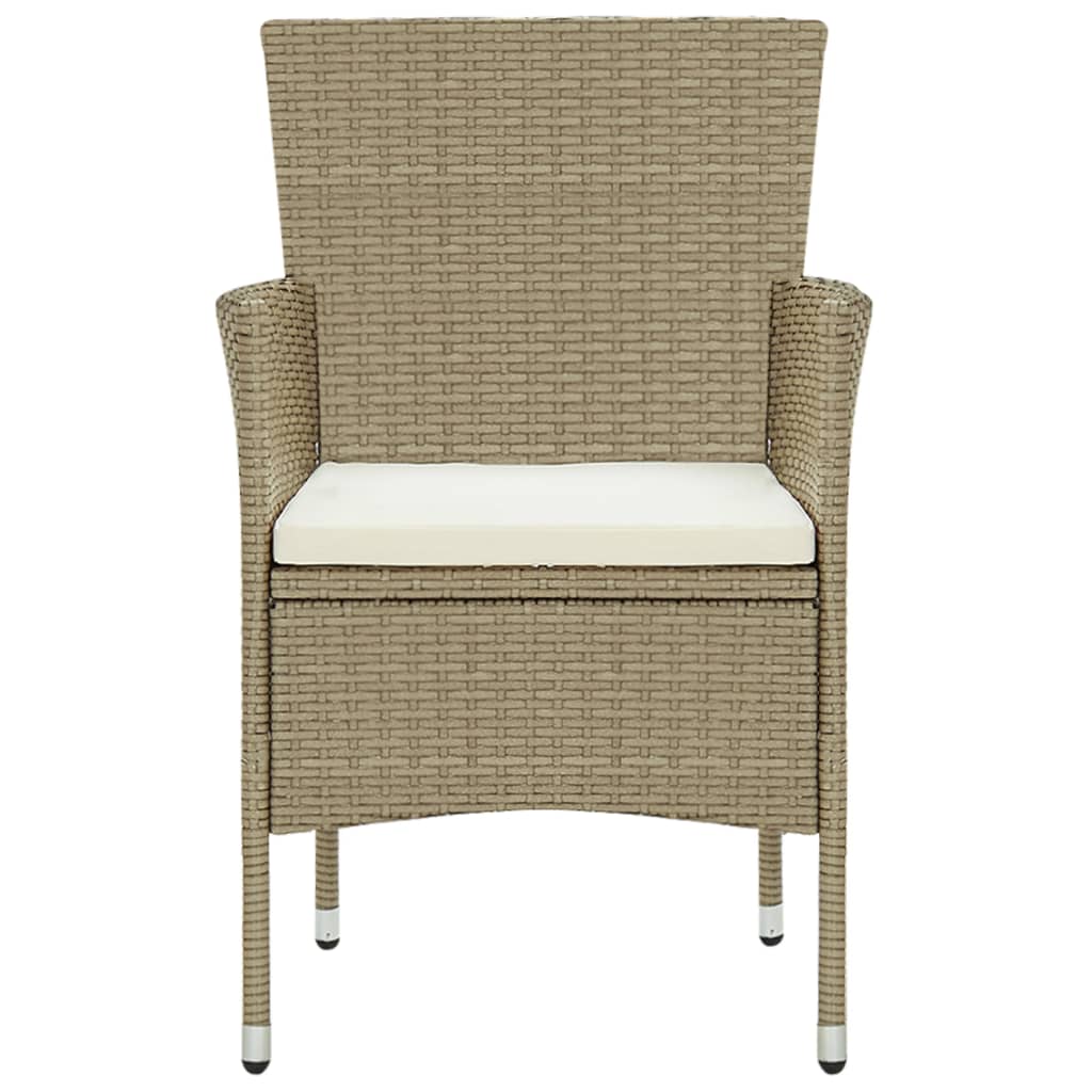 vidaXL Set mobilier de grădină, 3 piese, bej