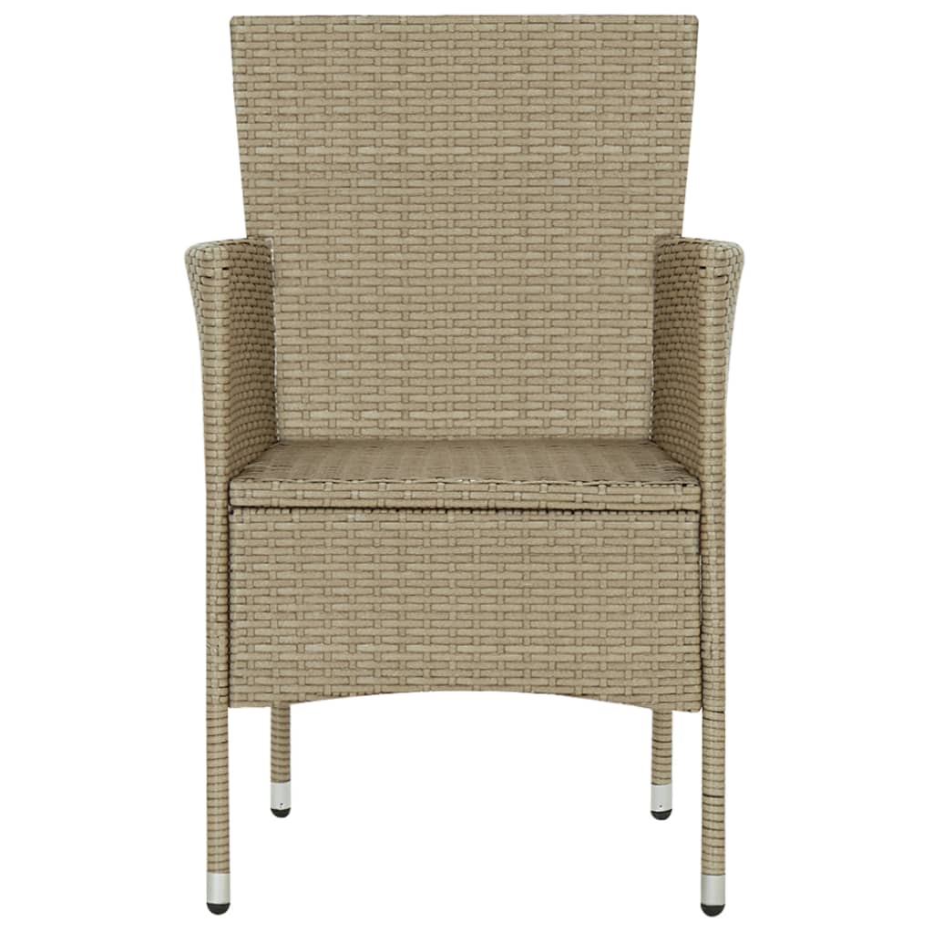 vidaXL Set mobilier de grădină, 3 piese, bej