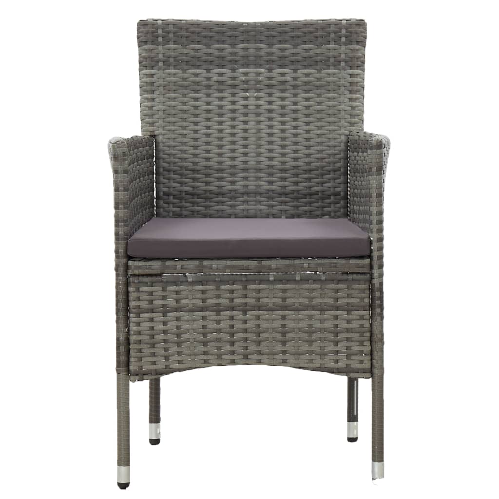 vidaXL Set mobilier de grădină, 3 piese, gri vidaXL Set mobilier de grădină, 3 piese, gri