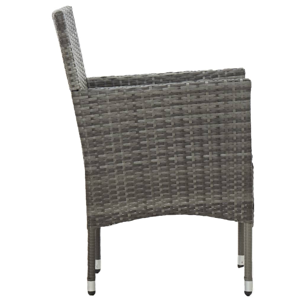 vidaXL Set mobilier de grădină, 3 piese, gri vidaXL Set mobilier de grădină, 3 piese, gri