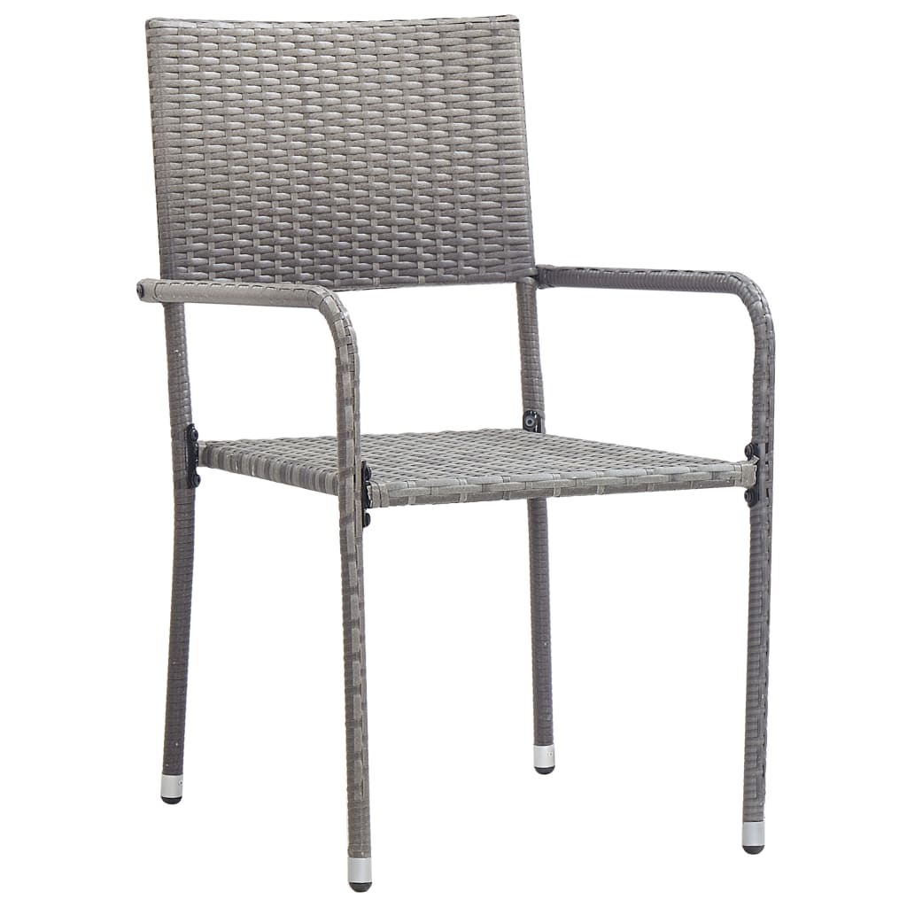 vidaXL Set mobilier de grădină, 3 piese, gri vidaXL Set mobilier de grădină, 3 piese, gri