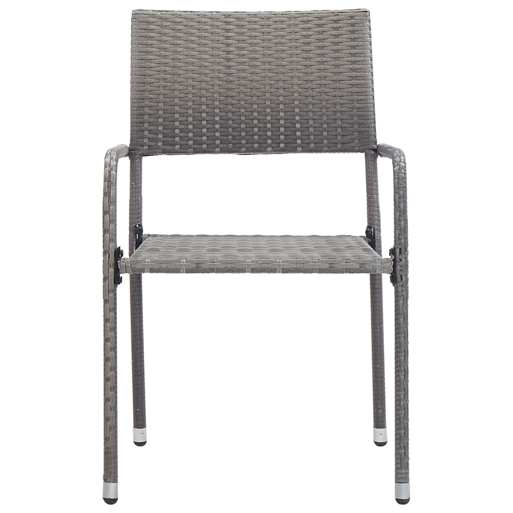 vidaXL Set mobilier de grădină, 3 piese, gri vidaXL Set mobilier de grădină, 3 piese, gri