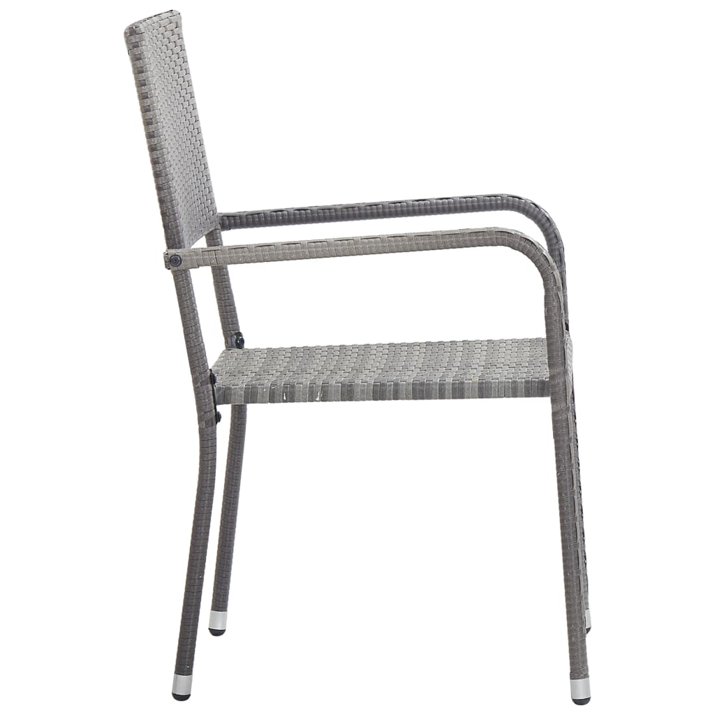 vidaXL Set mobilier de grădină, 3 piese, gri vidaXL Set mobilier de grădină, 3 piese, gri