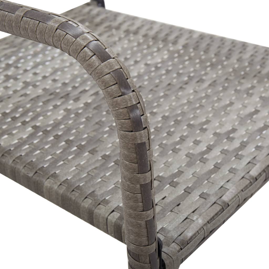 vidaXL Set mobilier de grădină, 3 piese, gri, poliratan vidaXL Set mobilier de grădină, 3 piese, gri, poliratan