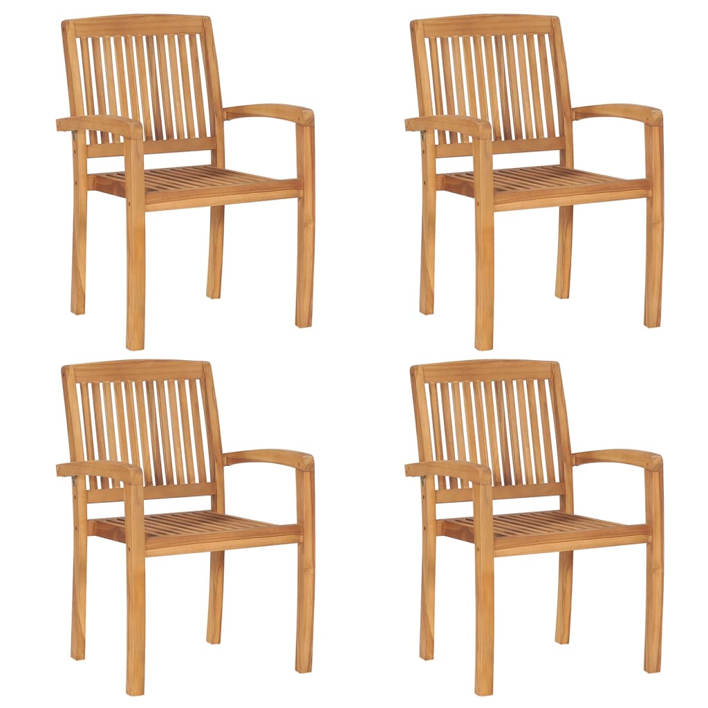 vidaXL Set mobilier de grădină, 5 piese, din lemn masiv de tec vidaXL Set mobilier de grădină, 5 piese, din lemn masiv de tec