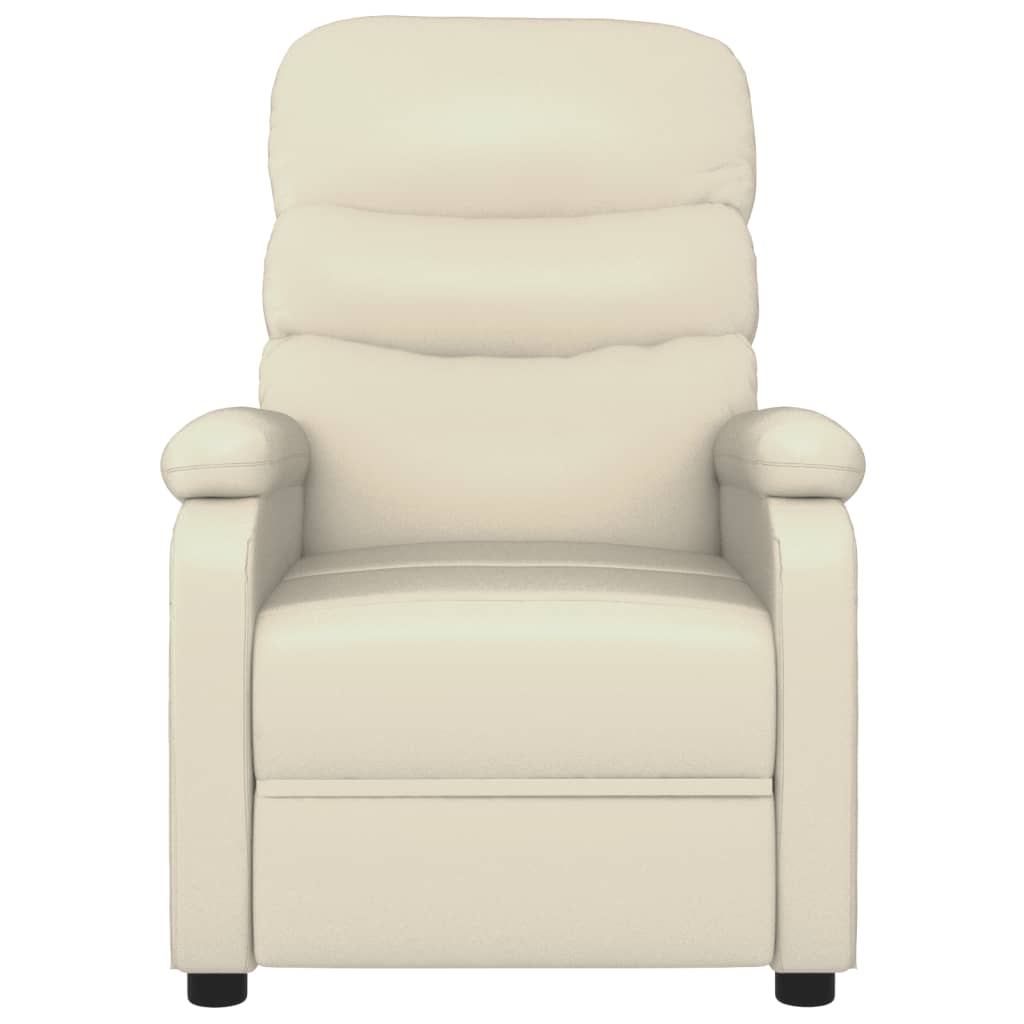 vidaXL Fotoliu de masaj electric, crem, piele ecologică vidaXL Fotoliu de masaj electric, crem, piele ecologică