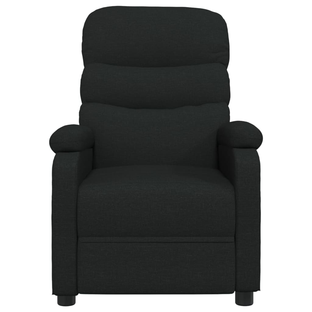 vidaXL Fotoliu de masaj electric rabatabil, negru, textil vidaXL Fotoliu de masaj electric rabatabil, negru, textil