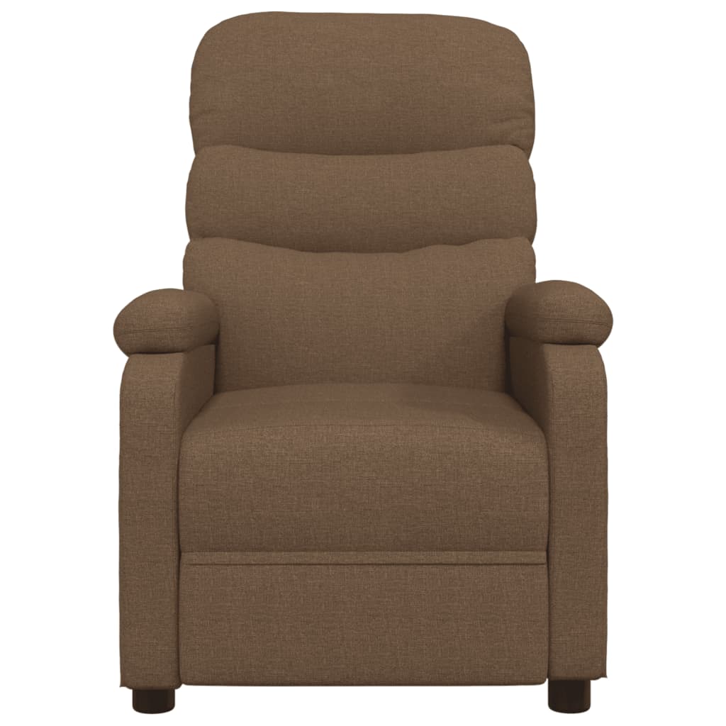 vidaXL Fotoliu de masaj electric, maro, material textil vidaXL Fotoliu de masaj electric, maro, material textil