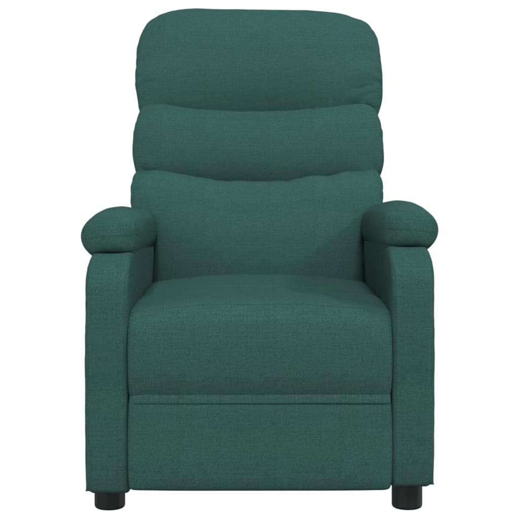 vidaXL Fotoliu de masaj electric, verde închis, material textil vidaXL Fotoliu de masaj electric, verde închis, material textil