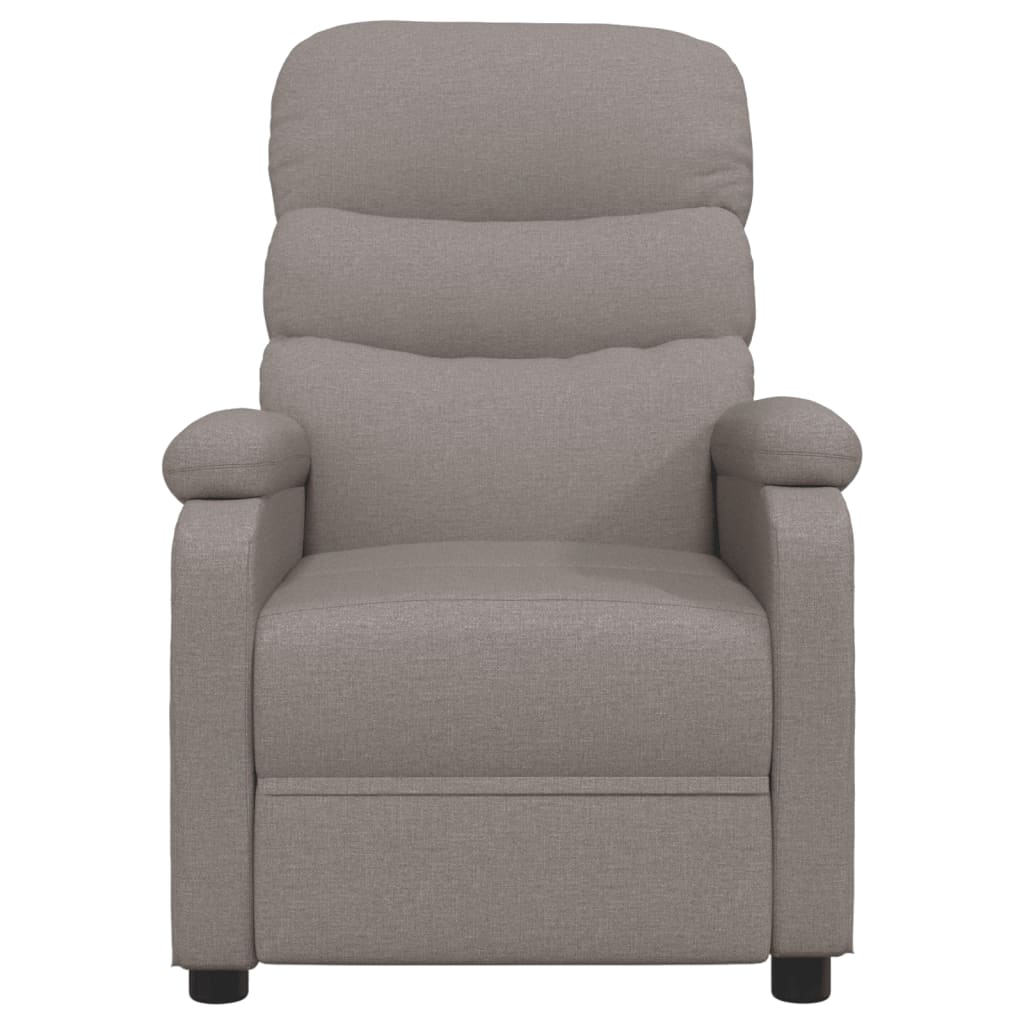 vidaXL Fotoliu de masaj electric rabatabil, gri taupe, textil vidaXL Fotoliu de masaj electric rabatabil, gri taupe, textil