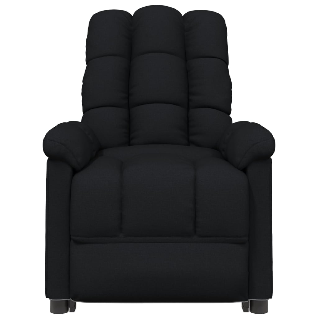 vidaXL Fotoliu de masaj electric rabatabil, negru, textil vidaXL Fotoliu de masaj electric rabatabil, negru, textil