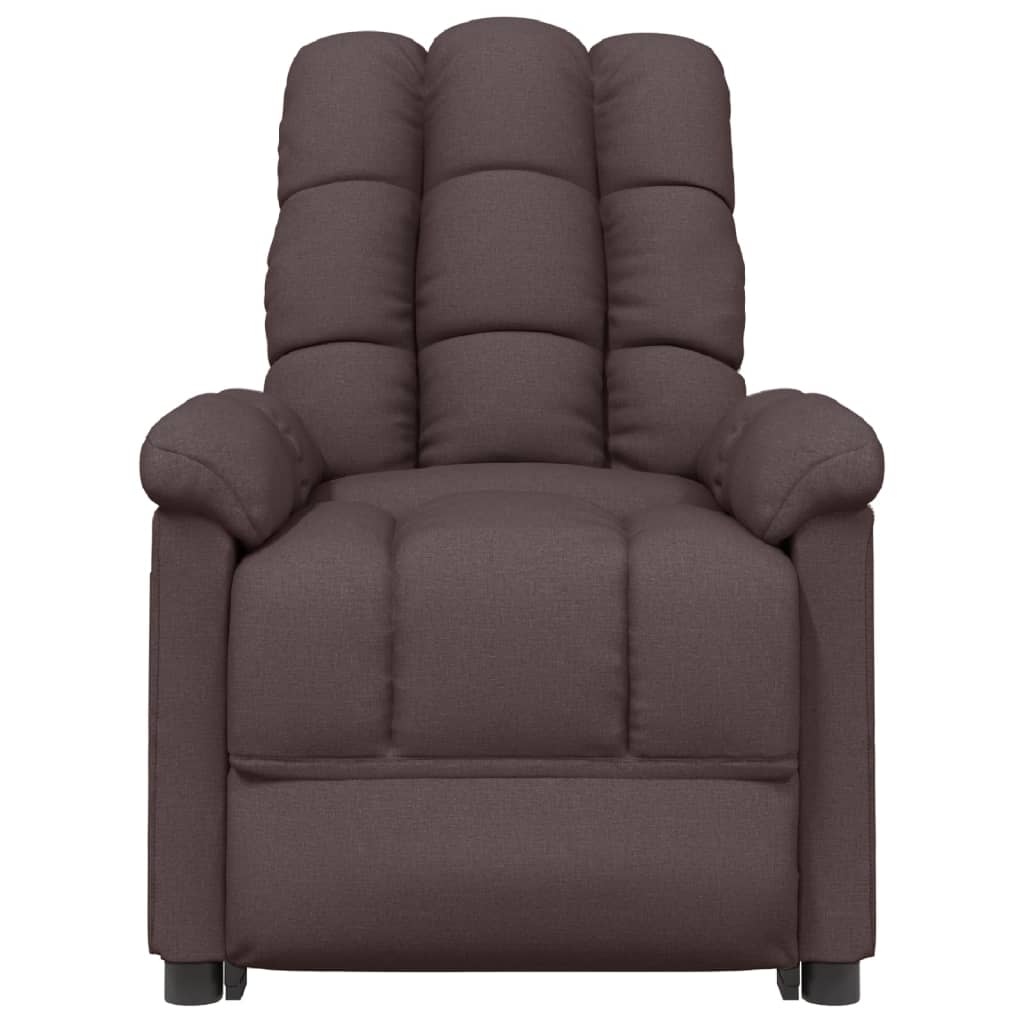 vidaXL Fotoliu de masaj electric, maro închis, material textil vidaXL Fotoliu de masaj electric, maro închis, material textil