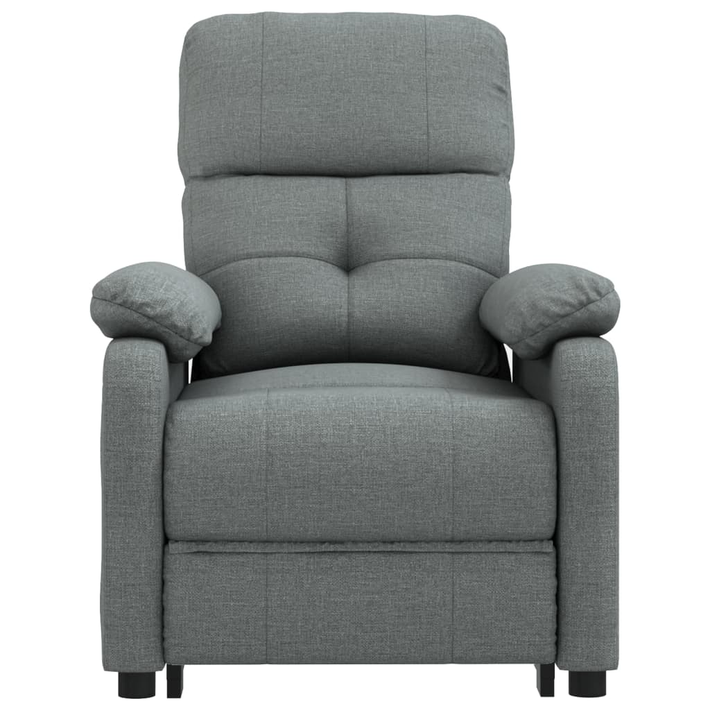 vidaXL Fotoliu rabatabil electric, gri închis, material textil