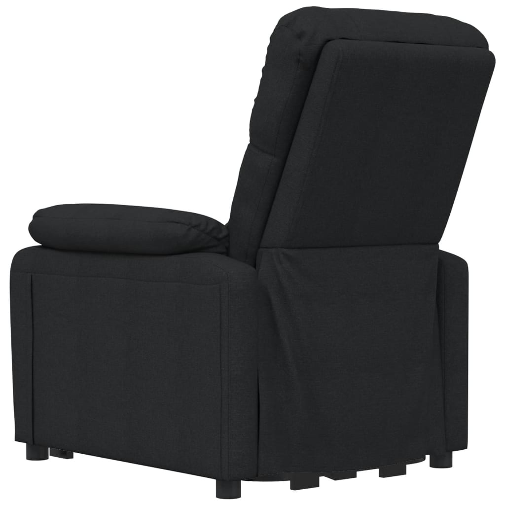 vidaXL Fotoliu rabatabil electric, negru, material textil