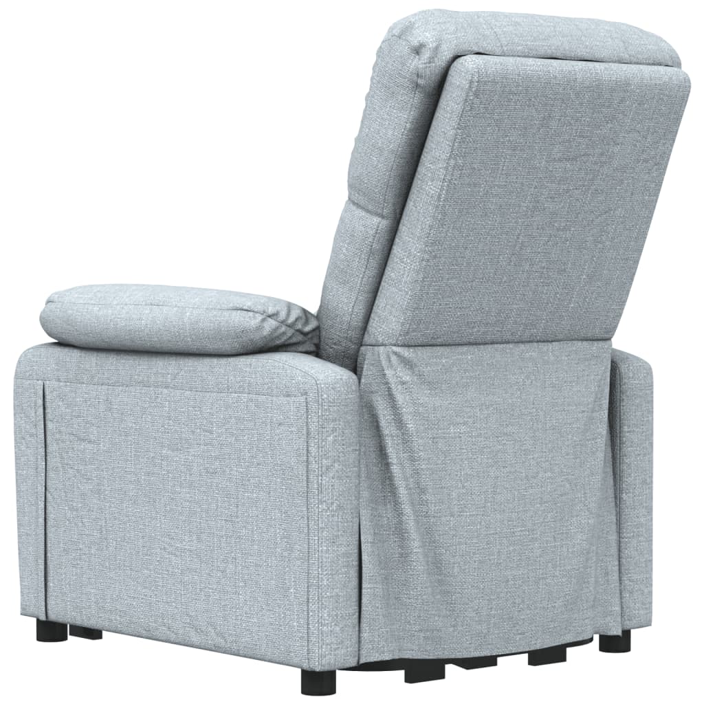 vidaXL Fotoliu de masaj electric rabatabil, gri deschis, textil vidaXL Fotoliu de masaj electric rabatabil, gri deschis, textil