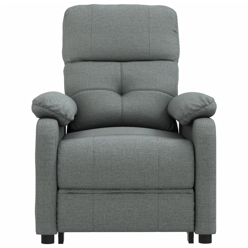 vidaXL Fotoliu de masaj electric rabatabil, gri închis, textil vidaXL Fotoliu de masaj electric rabatabil, gri închis, textil