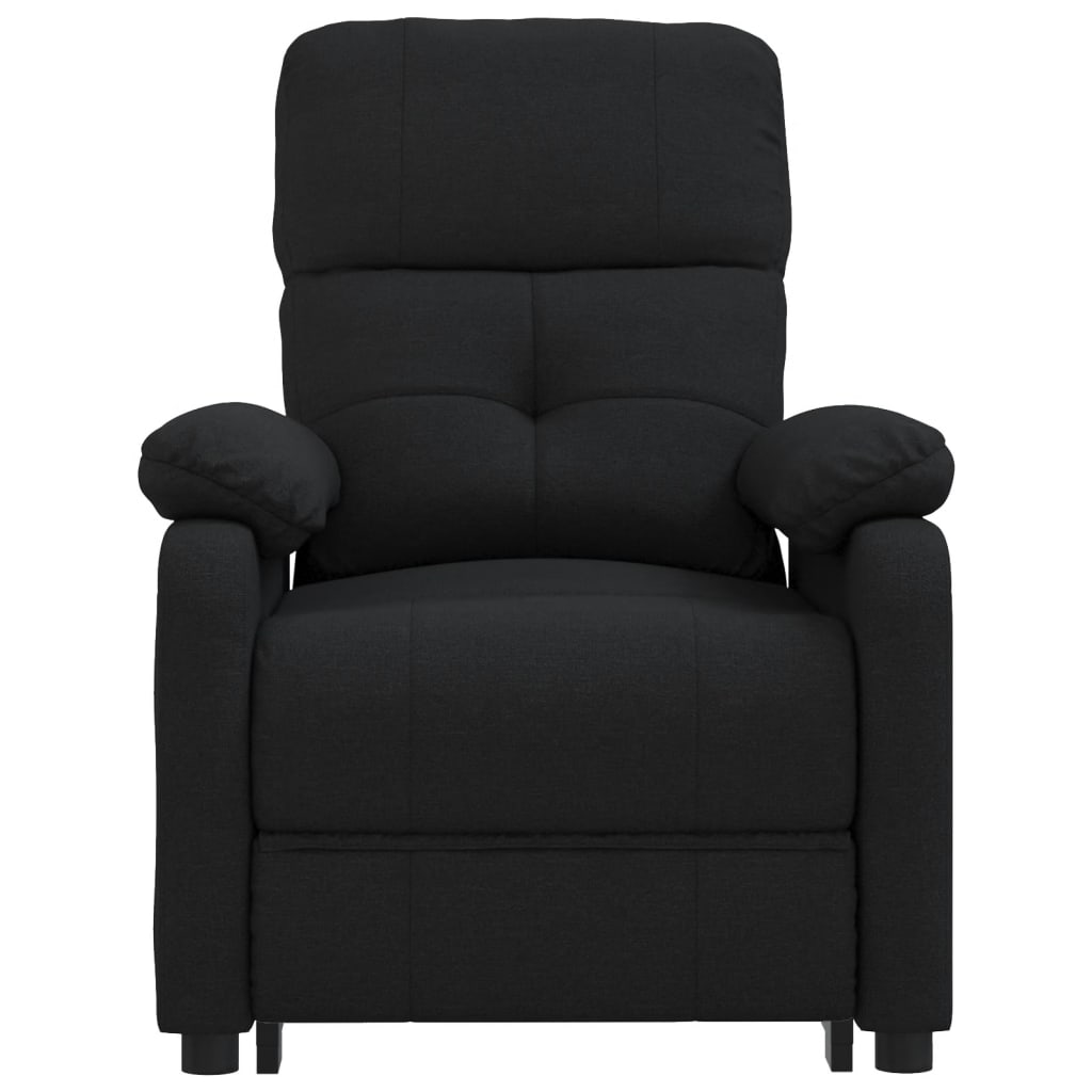 vidaXL Fotoliu de masaj electric rabatabil, negru, textil vidaXL Fotoliu de masaj electric rabatabil, negru, textil