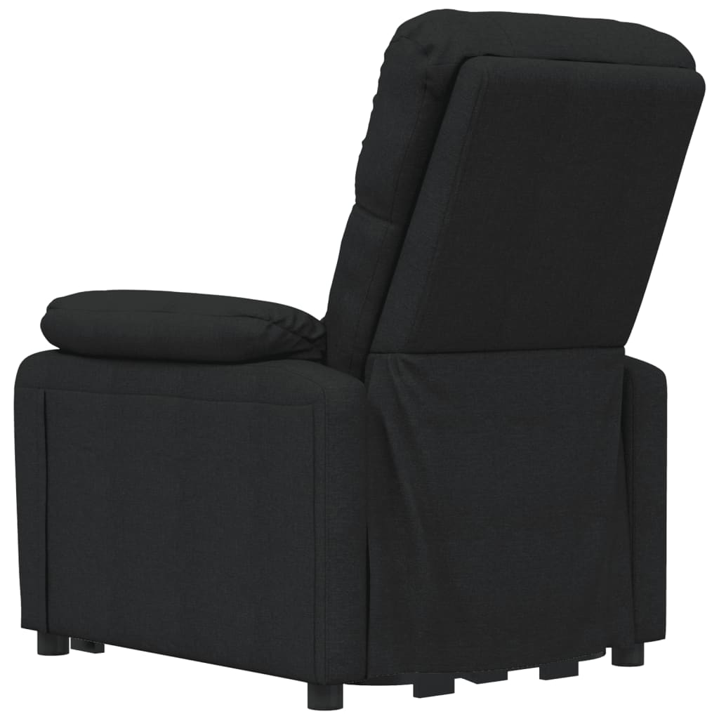 vidaXL Fotoliu de masaj electric rabatabil, negru, textil vidaXL Fotoliu de masaj electric rabatabil, negru, textil