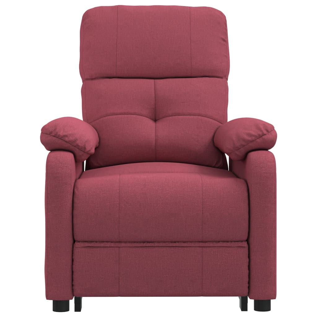 vidaXL Fotoliu de masaj electric rabatabil, roșu vin, textil vidaXL Fotoliu de masaj electric rabatabil, roșu vin, textil