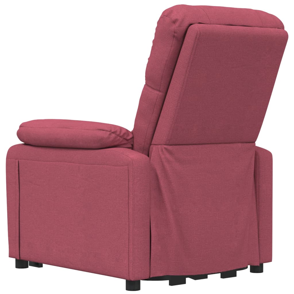 vidaXL Fotoliu de masaj electric rabatabil, roșu vin, textil vidaXL Fotoliu de masaj electric rabatabil, roșu vin, textil