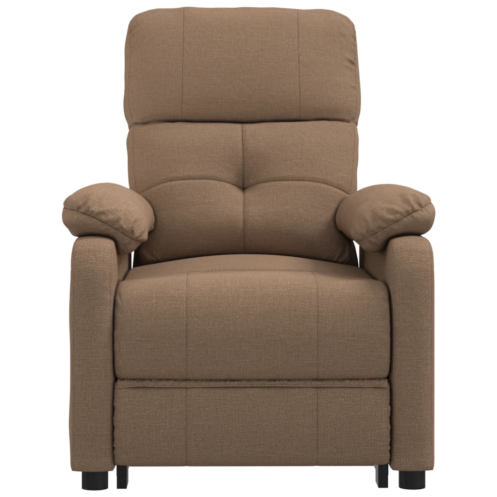 vidaXL Fotoliu de masaj electric, maro, material textil