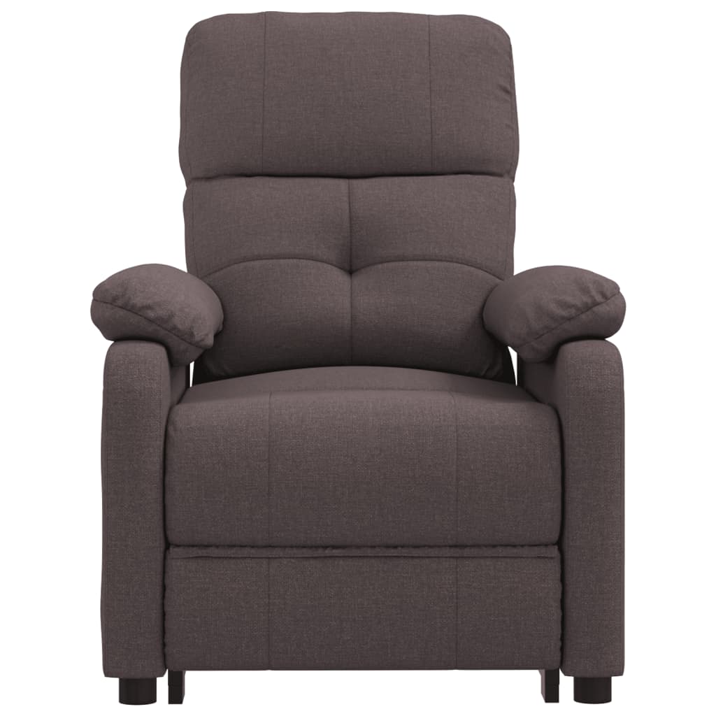 vidaXL Fotoliu de masaj electric, maro închis, material textil vidaXL Fotoliu de masaj electric, maro închis, material textil