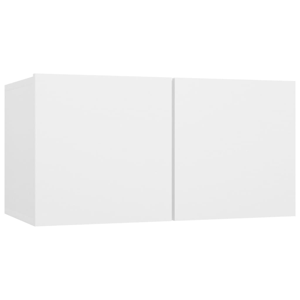 vidaXL Set dulapuri TV, 4 piese, alb, 60x30x30 cm, lemn prelucrat vidaXL Set dulapuri TV, 4 piese, alb, 60x30x30 cm, lemn prelucrat