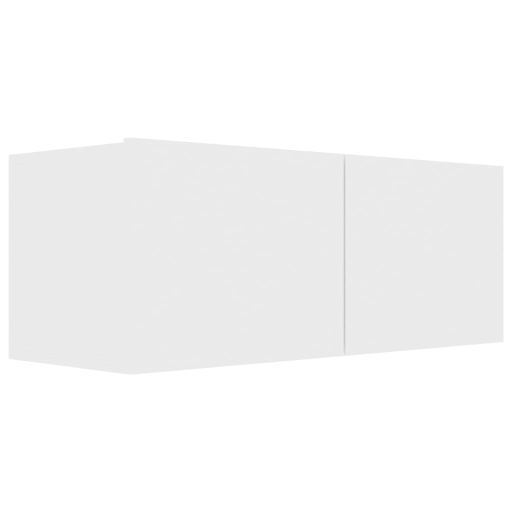 vidaXL Comode TV, 4 buc., alb, 80x30x30 cm, lemn compozit