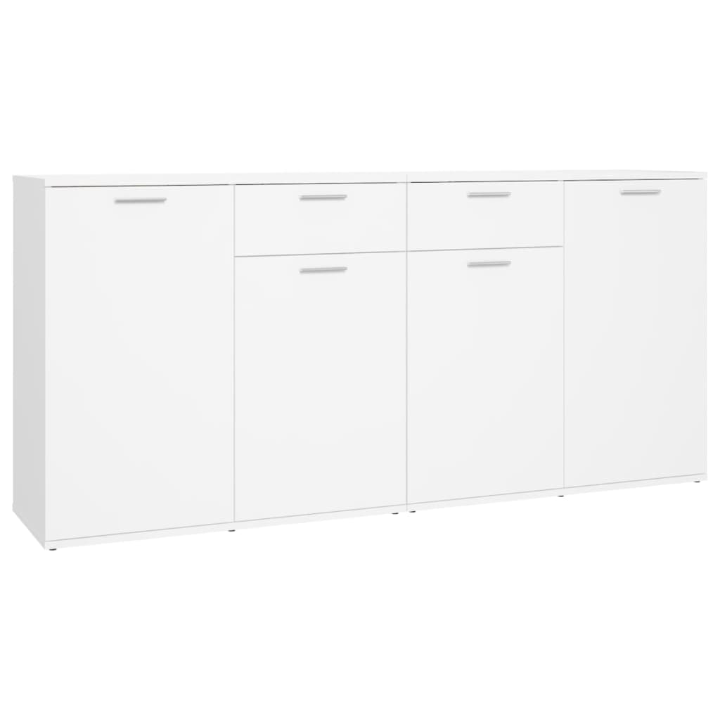vidaXL Servantă, alb, 160x36x75 cm, lemn prelucrat