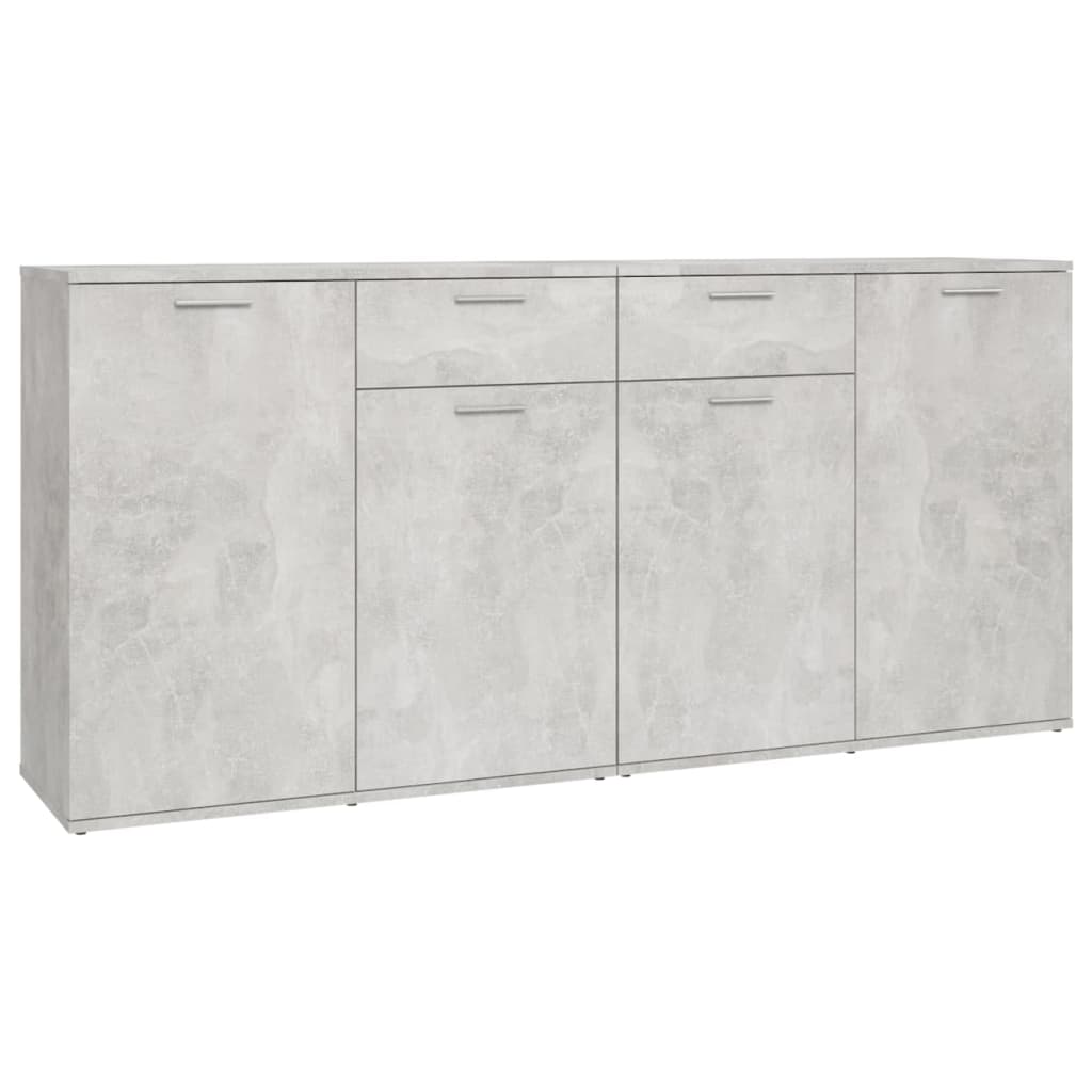 vidaXL Servantă, gri beton, 160x36x75 cm, lemn prelucrat vidaXL Servantă, gri beton, 160x36x75 cm, lemn prelucrat