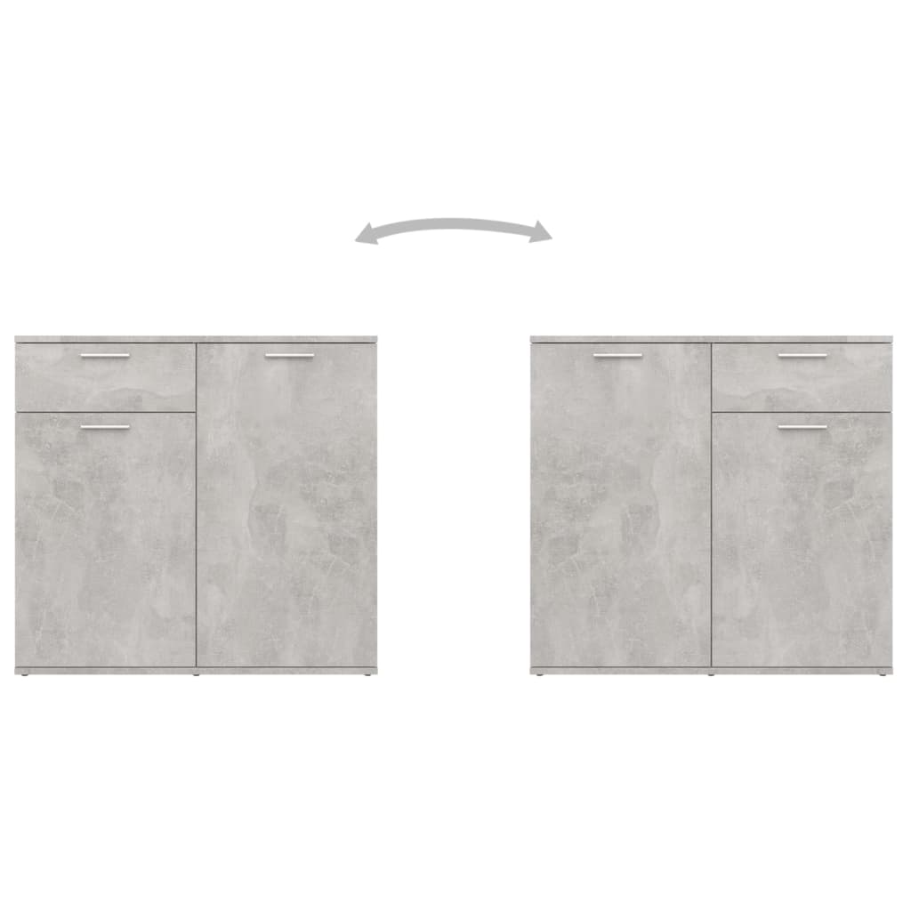 vidaXL Servantă, gri beton, 160x36x75 cm, lemn prelucrat vidaXL Servantă, gri beton, 160x36x75 cm, lemn prelucrat