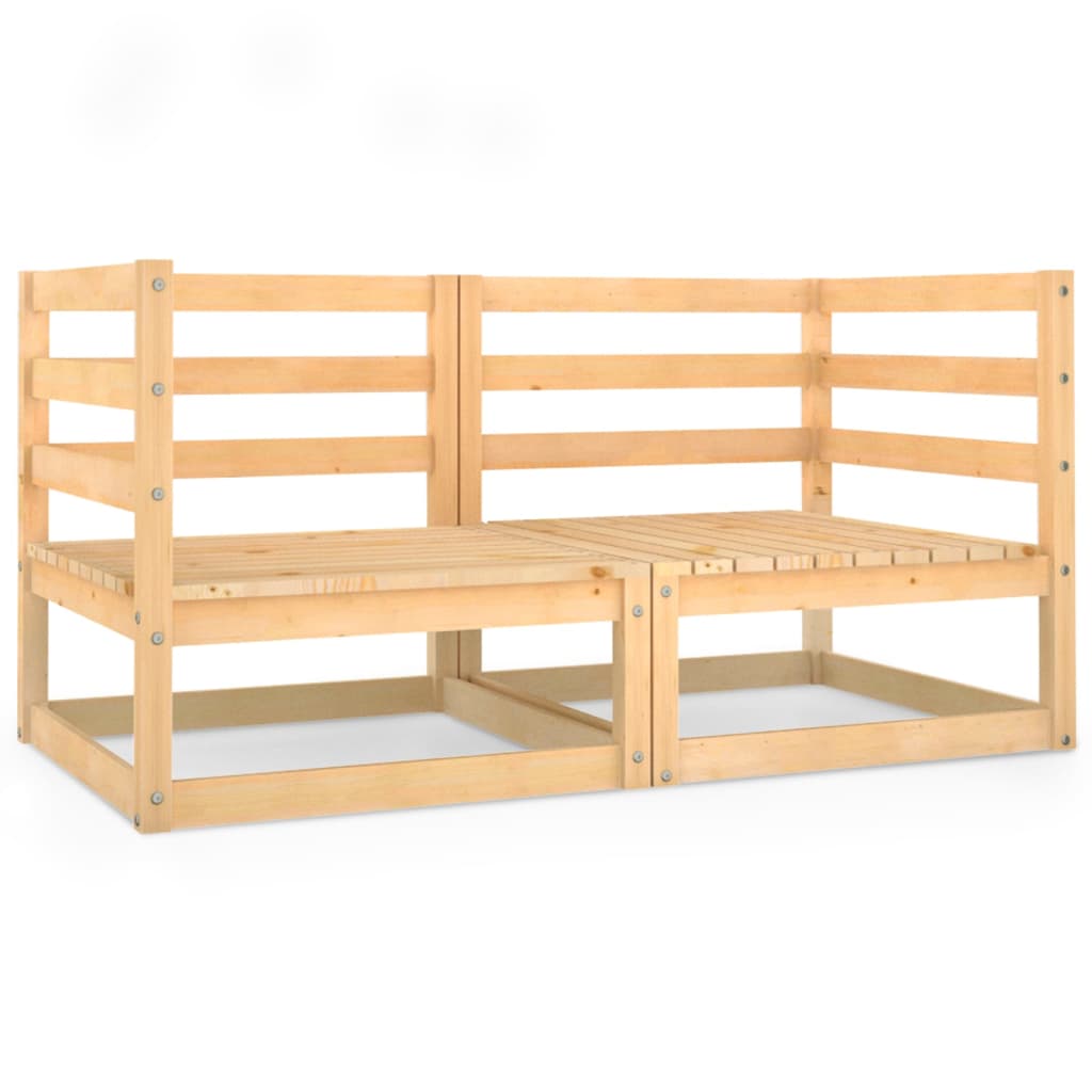 vidaXL Canapea de grădină cu 2 locuri, lemn masiv de pin