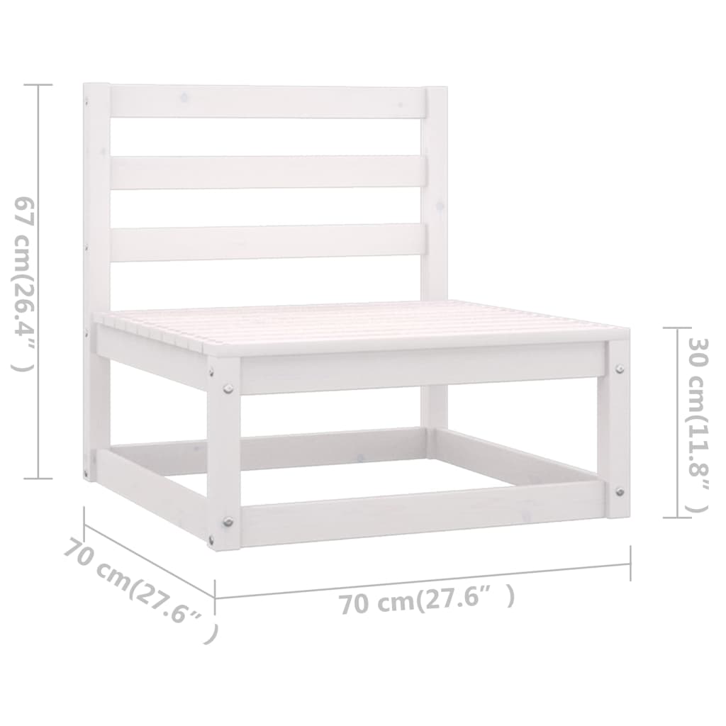 vidaXL Set mobilier de grădină, 4 piese, alb, lemn masiv de pin vidaXL Set mobilier de grădină, 4 piese, alb, lemn masiv de pin