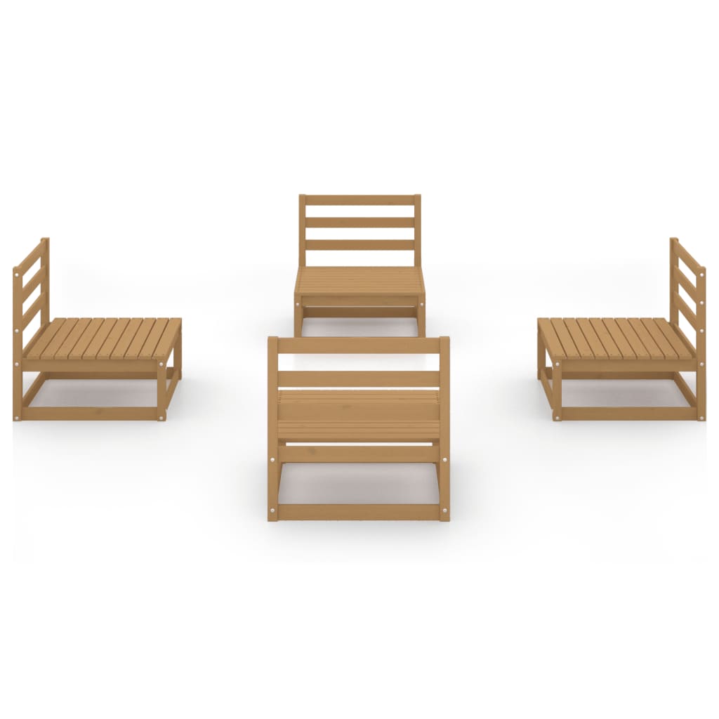 vidaXL Set mobilier de grădină, 4 piese, maro miere, lemn masiv de pin
