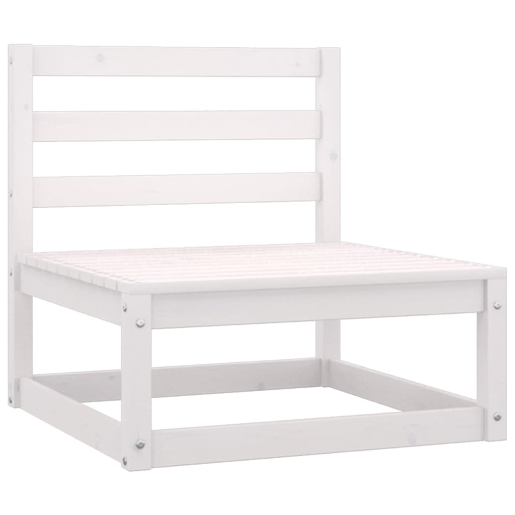 vidaXL Set mobilier de grădină, 6 piese, alb, lemn masiv de pin vidaXL Set mobilier de grădină, 6 piese, alb, lemn masiv de pin