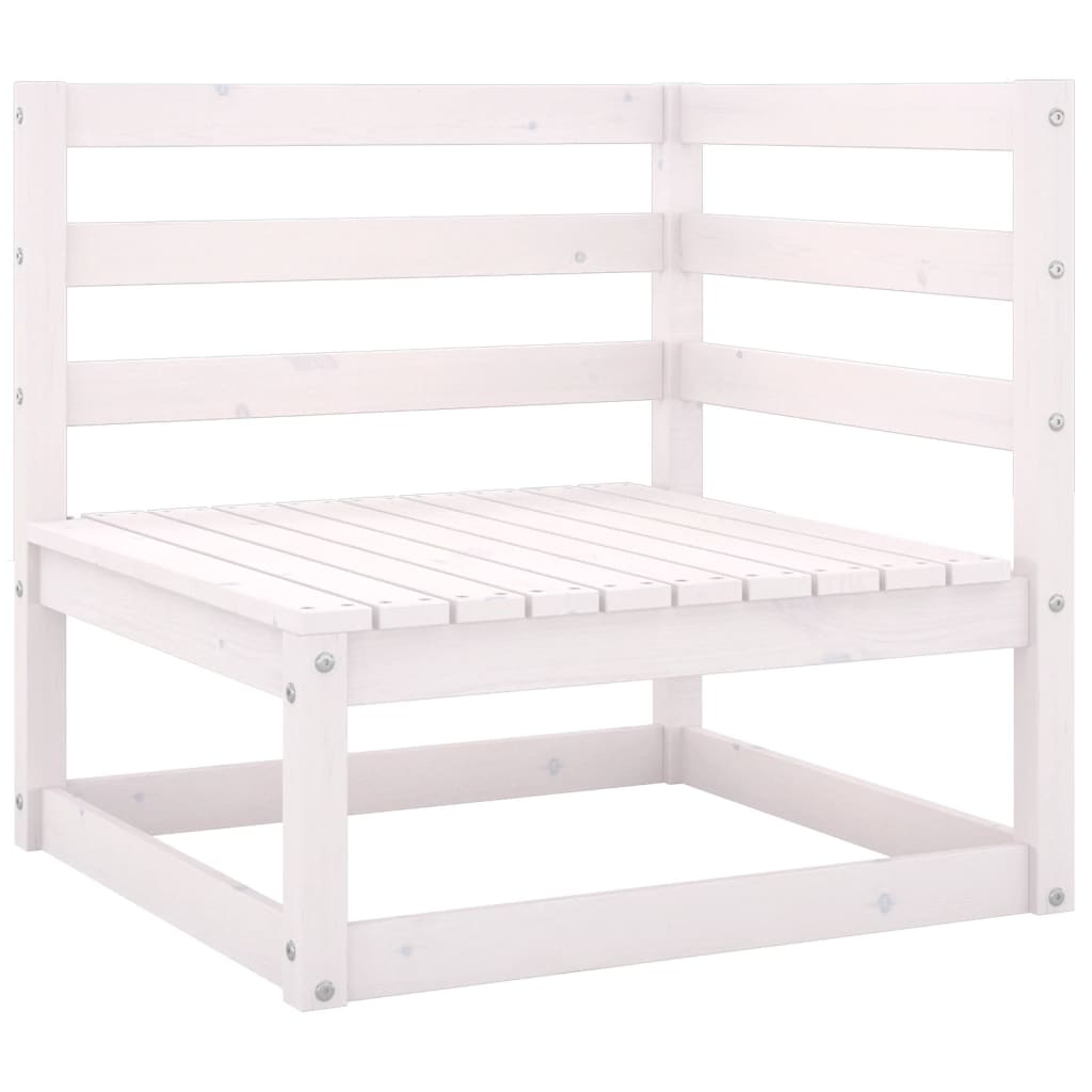 vidaXL Set mobilier de grădină, 4 piese, alb, lemn masiv de pin vidaXL Set mobilier de grădină, 4 piese, alb, lemn masiv de pin