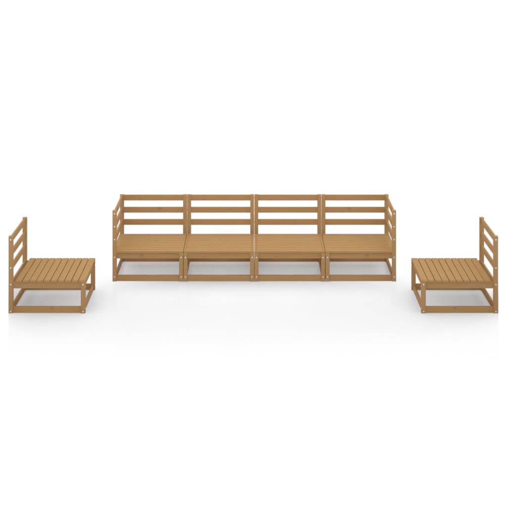 vidaXL Set mobilier de grădină, 6 piese, maro miere, lemn masiv de pin