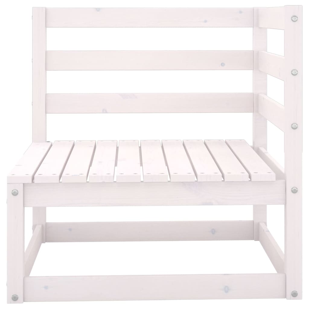 vidaXL Set mobilier de grădină, 6 piese, alb, lemn masiv de pin vidaXL Set mobilier de grădină, 6 piese, alb, lemn masiv de pin