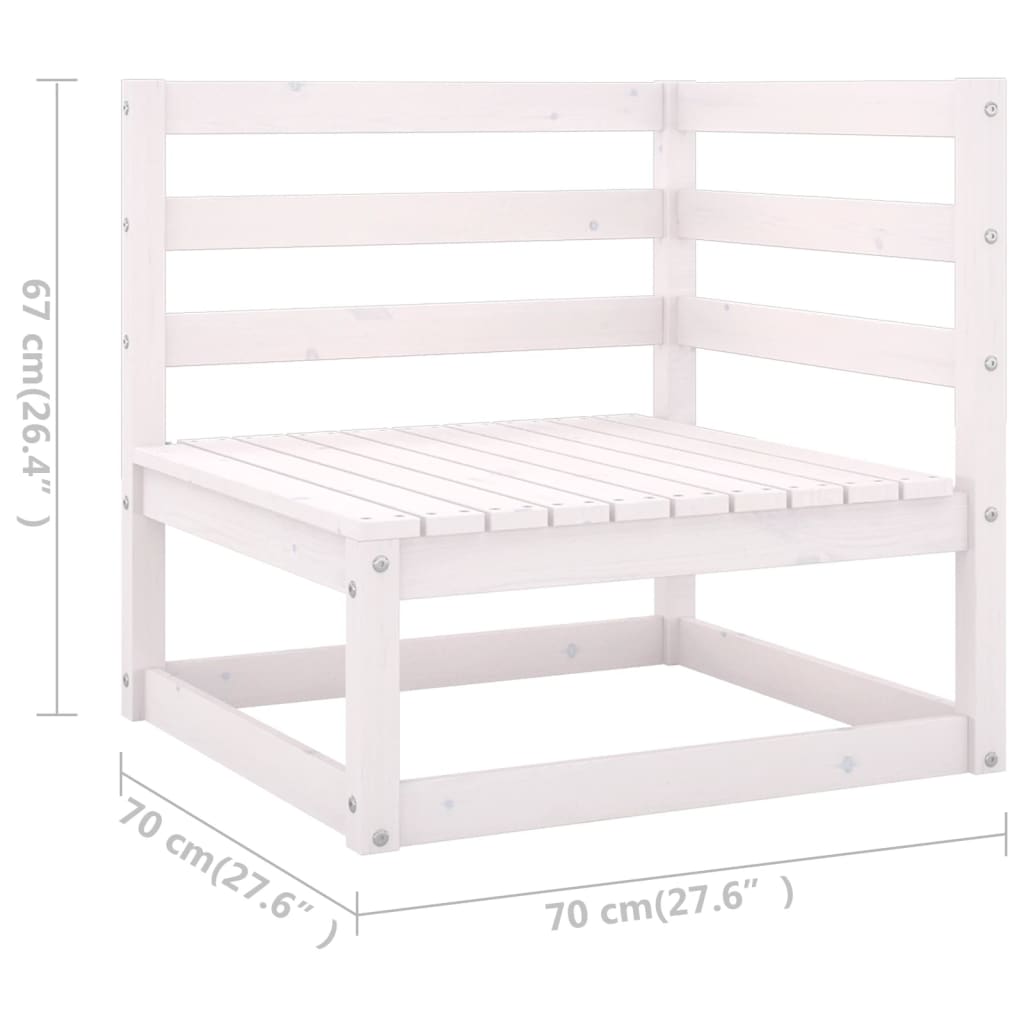 vidaXL Set mobilier de grădină, 6 piese, alb, lemn masiv de pin vidaXL Set mobilier de grădină, 6 piese, alb, lemn masiv de pin