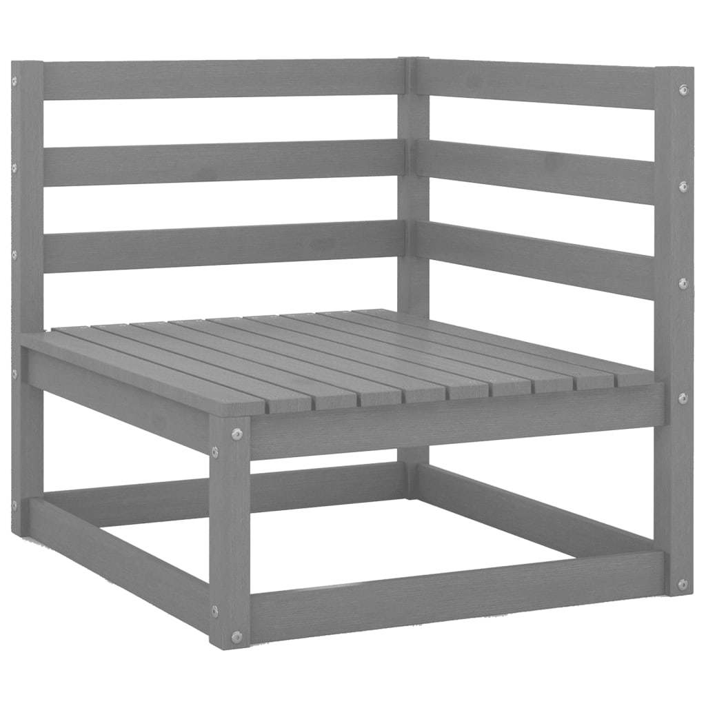 vidaXL Set mobilier de grădină, 6 piese, gri, lemn masiv de pin vidaXL Set mobilier de grădină, 6 piese, gri, lemn masiv de pin
