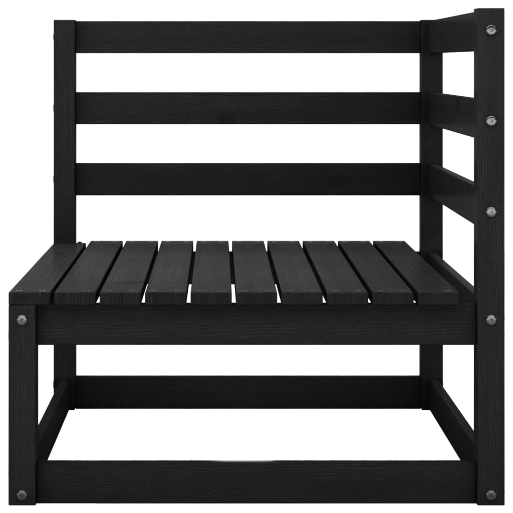 vidaXL Set mobilier de grădină, 5 piese, negru, lemn masiv de pin vidaXL Set mobilier de grădină, 5 piese, negru, lemn masiv de pin