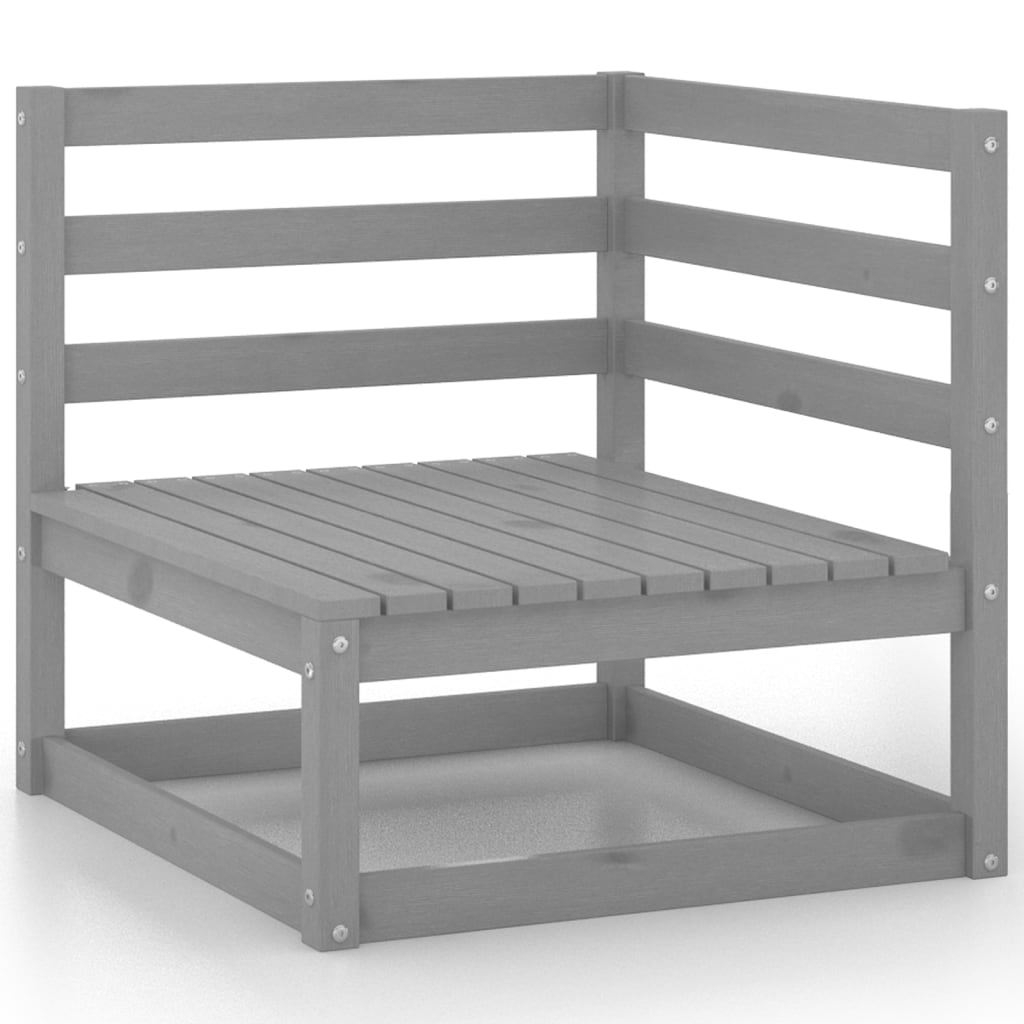 vidaXL Set mobilier de grădină, 5 piese, gri, lemn masiv de pin vidaXL Set mobilier de grădină, 5 piese, gri, lemn masiv de pin