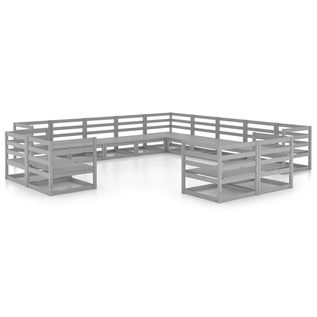 vidaXL Set mobilier de grădină, 13 piese, lemn masiv de pin vidaXL Set mobilier de grădină, 13 piese, lemn masiv de pin