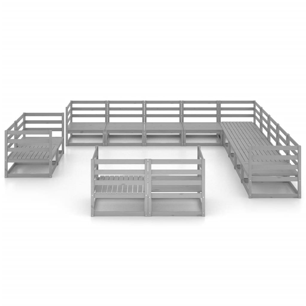 vidaXL Set mobilier de grădină, 13 piese, lemn masiv de pin vidaXL Set mobilier de grădină, 13 piese, lemn masiv de pin