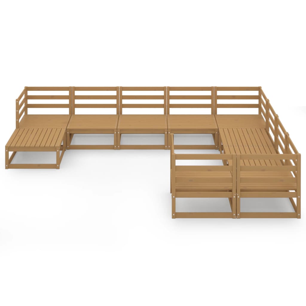 vidaXL Set mobilier de grădină, 10 piese, lemn masiv de pin vidaXL Set mobilier de grădină, 10 piese, lemn masiv de pin