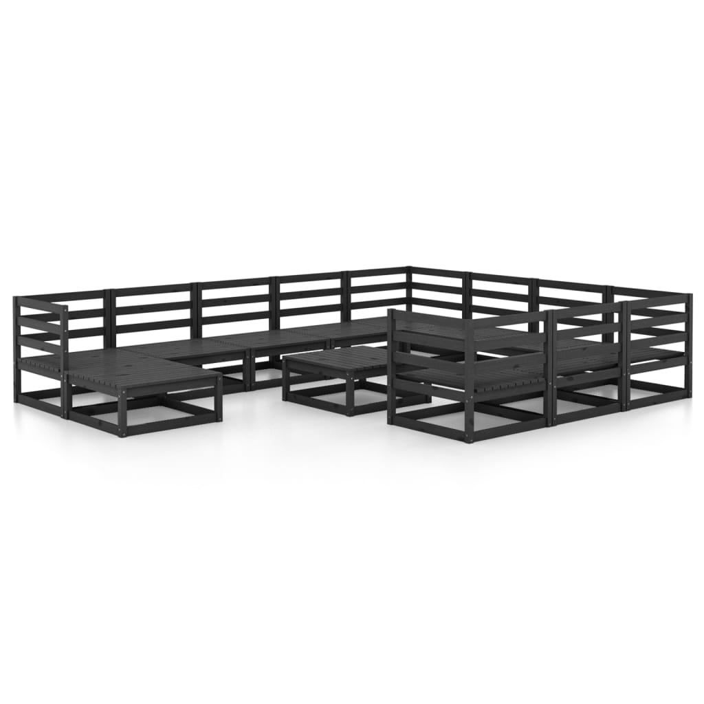 vidaXL Set mobilier de grădină, 12 piese, lemn masiv de pin vidaXL Set mobilier de grădină, 12 piese, lemn masiv de pin
